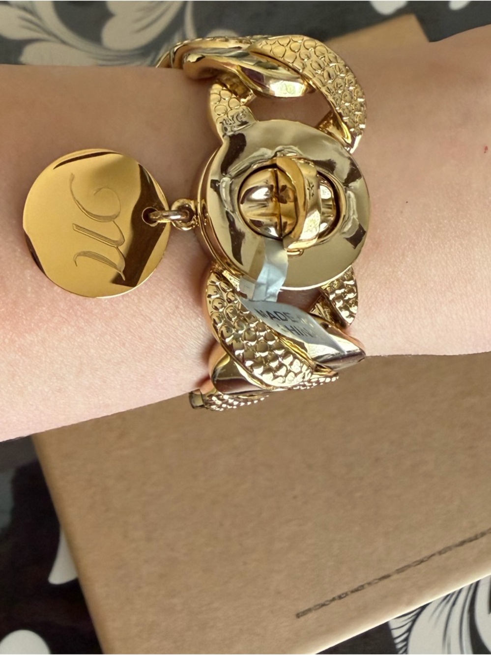 A beautiful gold-plated bracelet